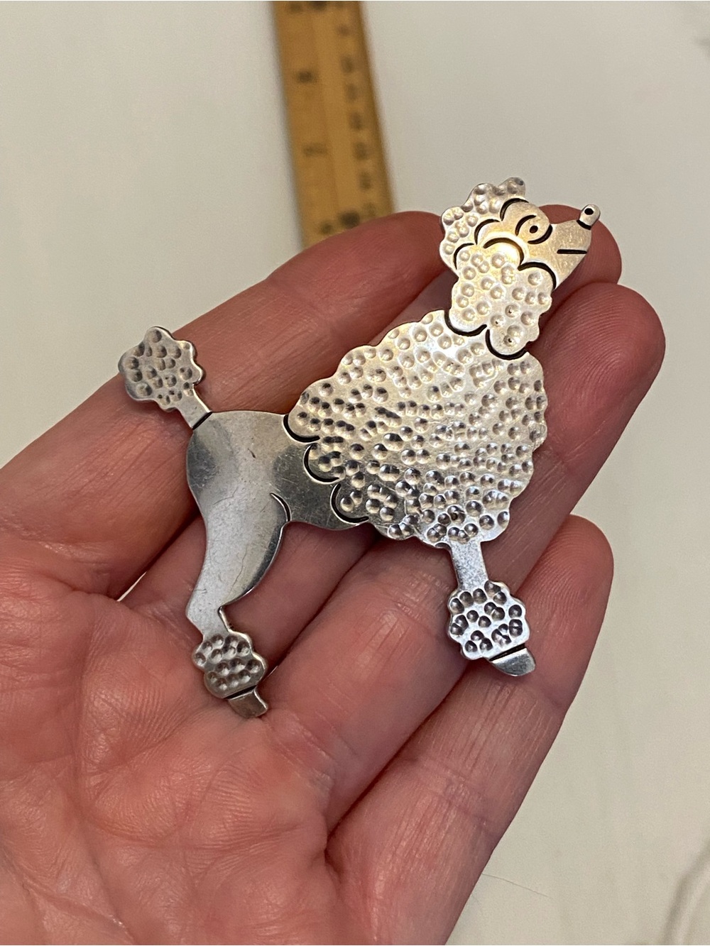 Vintage Taxco Sterling Silver Poodle Brooch 925